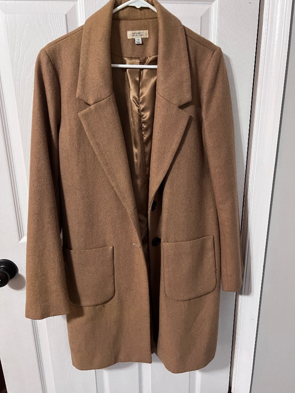 Camel Barney's Wool Coat